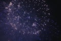 Very cheap fireworks firework over the city night black sky Royalty Free Stock Photo