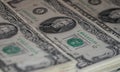 Stacks of twenty 20 dollar bills Royalty Free Stock Photo