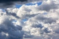 very cloudy sky background Royalty Free Stock Photo
