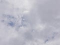 Very cloudy sky with little blue sky seen Royalty Free Stock Photo