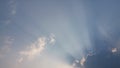 Very cloudy sky shine radiate Royalty Free Stock Photo