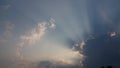 Very cloudy sky shine radiate Royalty Free Stock Photo