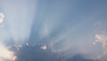 Very cloudy sky shine radiate Royalty Free Stock Photo