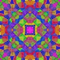 Very colorful abstract kaleidoscope, seamless texture with many color