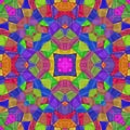 Very colorful abstract kaleidoscope, seamless texture with many color Royalty Free Stock Photo