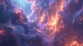 A very colorful and beautiful cloud filled sky, AI