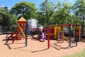 Very colorful and cheerful playground ideal for kids& x27; fun Royalty Free Stock Photo
