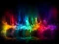 Very colorful, strange, and unconventional abstract background. Shapes and colors, creating an interesting and unique effect.