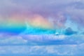 Colorful and unusual Rainbow Clouds on Maui. Royalty Free Stock Photo