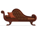 Very comfortable sofa from biedermeier time Royalty Free Stock Photo