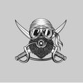 Very creative pirate logo mascot