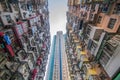 Very Crowded but colorful building group , Hongkong Royalty Free Stock Photo