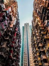 Very Crowded but colorful building group in Tai Koo, Hongkong