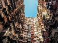 Very Crowded but colorful building group in Tai Koo, Hongkong Royalty Free Stock Photo