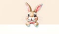 Very cute easter bunny with copy space Royalty Free Stock Photo