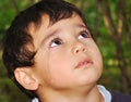 Very cute kid crying with true emotional tears Royalty Free Stock Photo