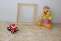 Very cute photo frame with toy