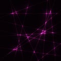 Very dark background with pink lilac laser beams