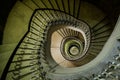 Very deep spiral staircase Royalty Free Stock Photo