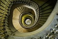 Very deep spiral staircase Royalty Free Stock Photo