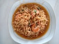 Very delicious Acehnese shrimp noodles Royalty Free Stock Photo