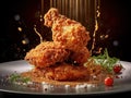 Very delicious and appetizing looking friedchicken with blurred background Royalty Free Stock Photo