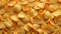 A very dense pattern of hyperrealistic and photographic Potatoe Chips Royalty Free Stock Photo