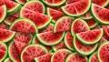 A very dense pattern of hyperrealistic and photographic Watermelons Royalty Free Stock Photo