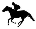 Very detailed vector of a jockey and horse