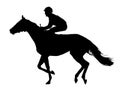 Very detailed vector of a jockey and horse