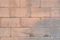 Beige painted masonry block wall