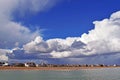 A very dramatic cloudy sky over the Kent coastline