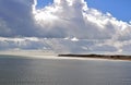 A very dramatic cloudy sky over the Kent coastline