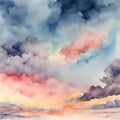 Very dramatic watercolor sky