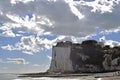 Dramatic sky sea scene in Saint Margaret`s bay in Kent