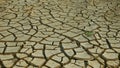 Drought cracked pond wetland, swamp very drying up the soil crust earth climate change, environmental disaster and earth Royalty Free Stock Photo