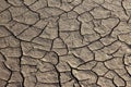 Very dry cracked earth gray Royalty Free Stock Photo