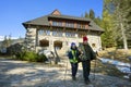 Very elderly tourists in the Tatra Mountains