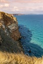 Very famous cliff in Bulgaria near Balgarevo village Royalty Free Stock Photo