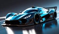 Very fast racing car illustration silhouette Royalty Free Stock Photo