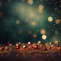 Sparkly Christmas Background with Bokeh