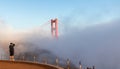 A very foggy afternoon at Battery Spencer, a Fort Bakers site and popular Golden Gate Bridge vista point.