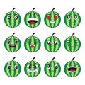 A very fresh and interesting collection of cartoon watermelon vector illustration