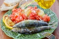 Very fresh sardines cooked in sea salt Royalty Free Stock Photo