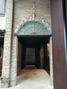 very good design the door tai fu tai study hall old Chinese building in hongkong yuen long Royalty Free Stock Photo