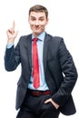 Very good idea! Portrait of a successful businessman Royalty Free Stock Photo