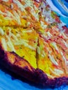 a very good pizzaiola omelette. made with tomato and mozzarella cheese