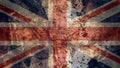 Very Grungy UK Flag, Great Britain Grunge Background Texture Royalty Free Stock Photo