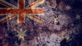 Very Grungy Australian Flag, Australia Grunge Background Texture Royalty Free Stock Photo