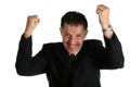 Very happy buisness man with hands in the air Royalty Free Stock Photo